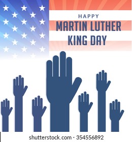 Vector illustration of stylish text  for Martin Luther King Day background.