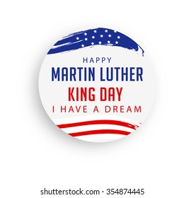 Vector Illustration of stylish text for Martin Luther King Day background.