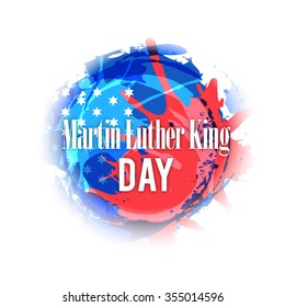 Vector Illustration of stylish text for Martin Luther King Day background.