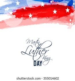 Vector Illustration of stylish text for Martin Luther King Day background.