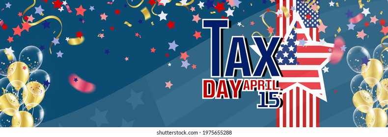 Vector illustration of stylish text for Tax Day