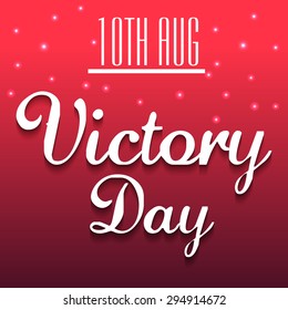Vector illustration of stylish text for Victory Day.