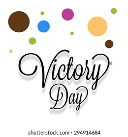 Vector illustration of stylish text for Victory Day.