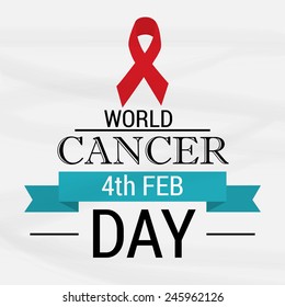 Vector illustration of stylish text for World Cancer Day.