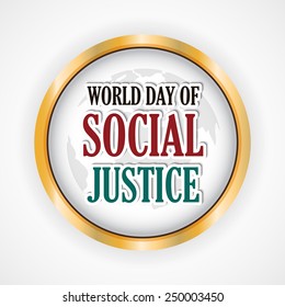 Vector illustration of a stylish text for World Day of Social Justice.