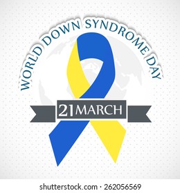 Vector illustration of stylish text for World Down Syndrome day.