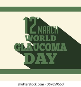Vector Illustration of a stylish text for World Glaucoma Day.