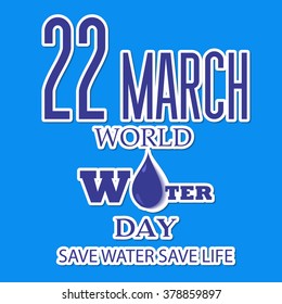 Vector illustration of a Stylish Text for World Water Day.