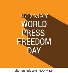 Vector illustration of a stylish text for World Press Freedom Day.