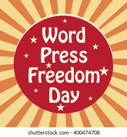 Vector illustration of a stylish text for World Press Freedom Day.