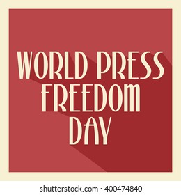 Vector illustration of a stylish text for World Press Freedom Day.