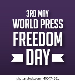 Vector illustration of a stylish text for World Press Freedom Day.