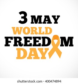 Vector illustration of a stylish text for World Press Freedom Day.