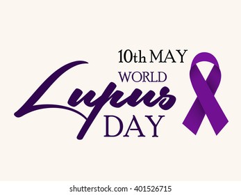 Vector illustration of stylish text for World Lupus Day.