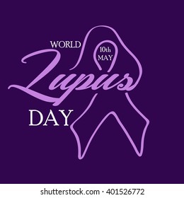 Vector illustration of stylish text for World Lupus Day.