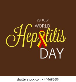 Vector illustration of a stylish text for World Hepatitis Day.