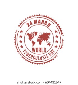 Vector illustration of a stylish text for World Tuberculosis Day.