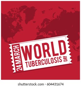 Vector illustration of a stylish text for World Tuberculosis Day.