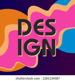 Vector illustration, stylish trendy modern background, shapes of waves and abstract liquid, colorful spots. Graphic design for business cards, invitations, gift cards, flyers, brochures.