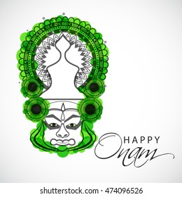 Vector illustration stylish typography for festival of onam.