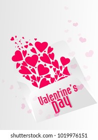 Vector illustration of stylish valentines day greeting card template with lettering typography
