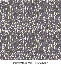 Vector Illustration of stylized, abstract botanical garden with floating flowers and plants. For fabric, fashion design, accessories, gifts