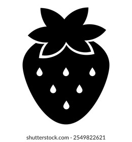 Vector illustration of stylized black and white strawberries