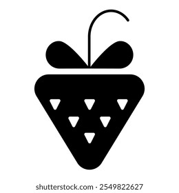 Vektorgrafik stilisierter schwarz-weißer Erdbeeren
