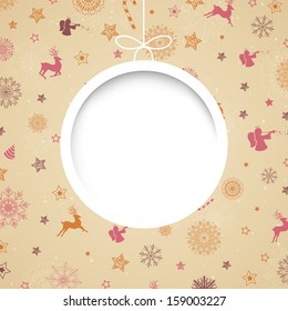 Vector Illustration of a Stylized Christmas Background
