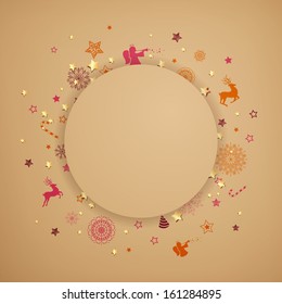 Vector Illustration of a Stylized Christmas Background