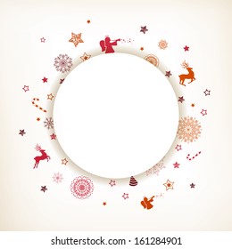 Vector Illustration of a Stylized Christmas Background