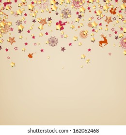 Vector Illustration of a Stylized Christmas Background