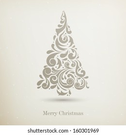 Vector Illustration of a Stylized Christmas Tree