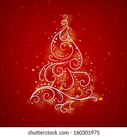 Vector Illustration of a Stylized Christmas Tree