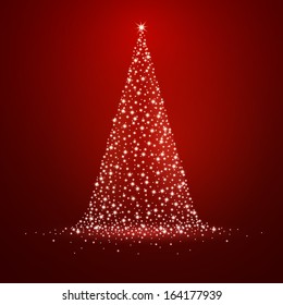 Vector Illustration of a Stylized Christmas Tree