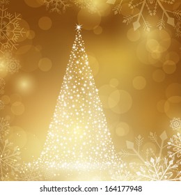 Vector Illustration of a Stylized Christmas Tree
