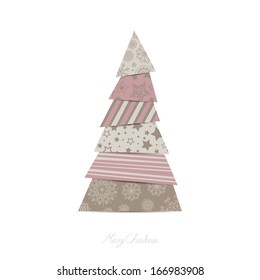 Vector Illustration of a Stylized Christmas Tree 
