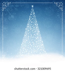 Vector Illustration of a Stylized Christmas Tree