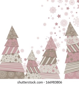 Vector Illustration of a Stylized Christmas Trees