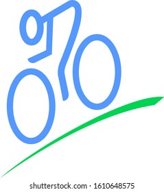 Vector illustration of stylized cyclist