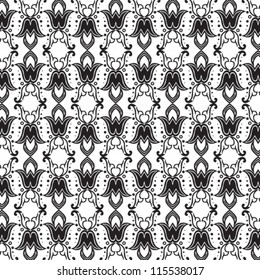 Vector illustration. Stylized floral seamless pattern