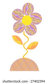 vector illustration of stylized flower