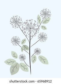 Vector illustration of stylized flower