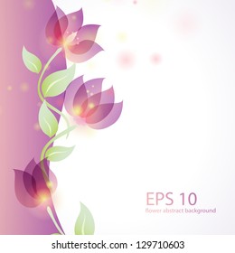 Vector illustration with stylized flowers