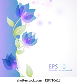 Vector illustration with stylized flowers