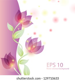 Vector illustration with stylized flowers