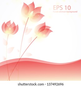 Vector illustration with stylized flowers
