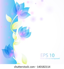 Vector illustration with stylized flowers