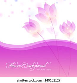 Vector illustration with stylized flowers