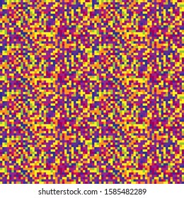 Vector illustration. Stylized geometric seamless pattern and background. Colorful mosaic background. Tones of yellow, purple, red, blue.